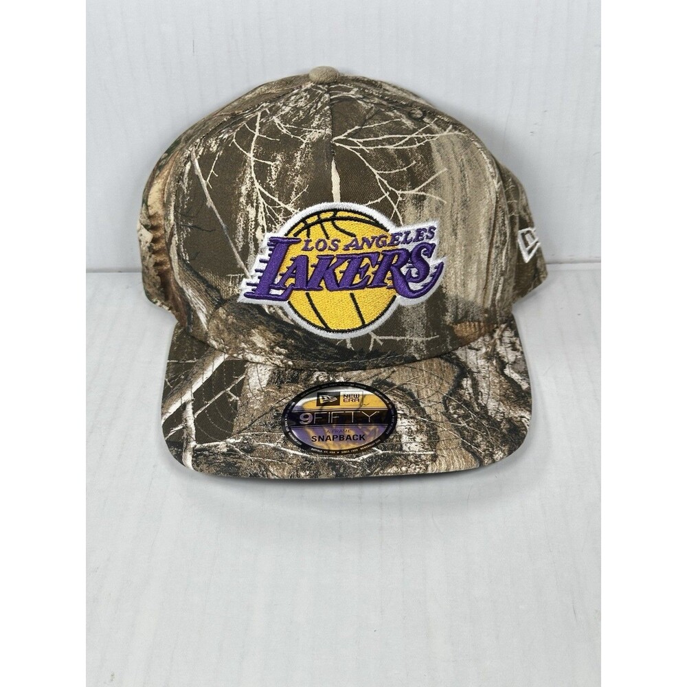 New Era Los Angeles Lakers 9Fifty Camo A-Frame Snapback Hat Cap RealTree NWT